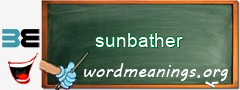 WordMeaning blackboard for sunbather